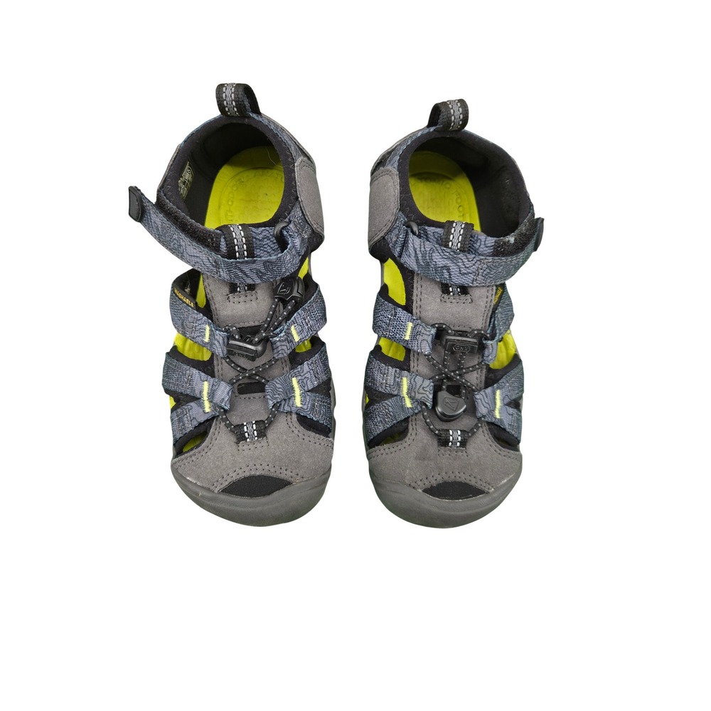 Keen Seacamp II CNX Kids Sandals Grey Lime Green Size 1 US Gorpcore Kidcore